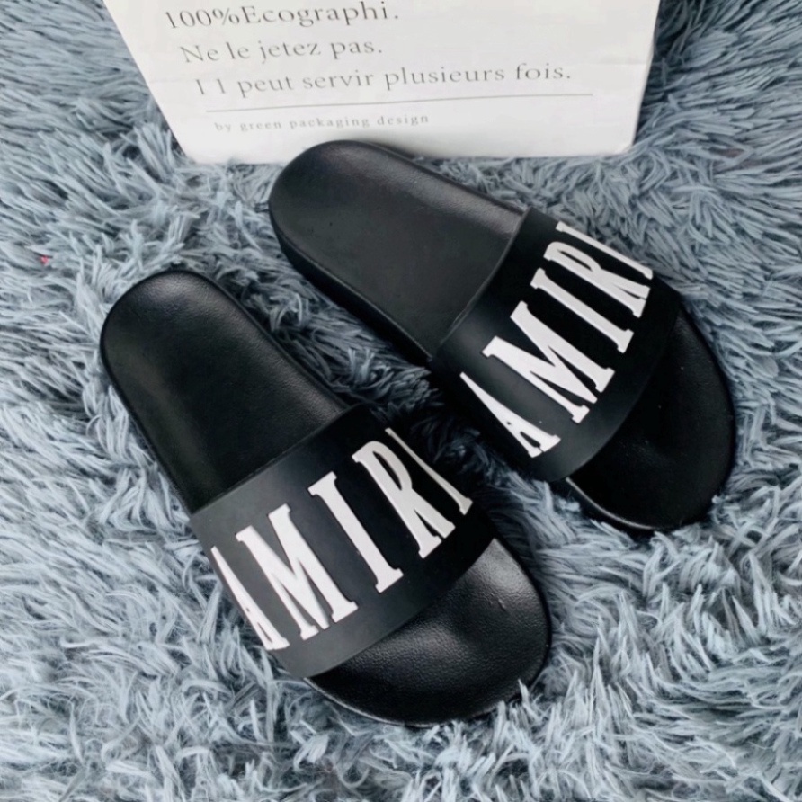 AMIRI รองเท้าแตะผู้ชายและผู้หญิง แฟชั่น รองเท้าแตะรัดส้น Cross-Strap อ่อนเยาว์ [Hatachi SHOP] (1868 