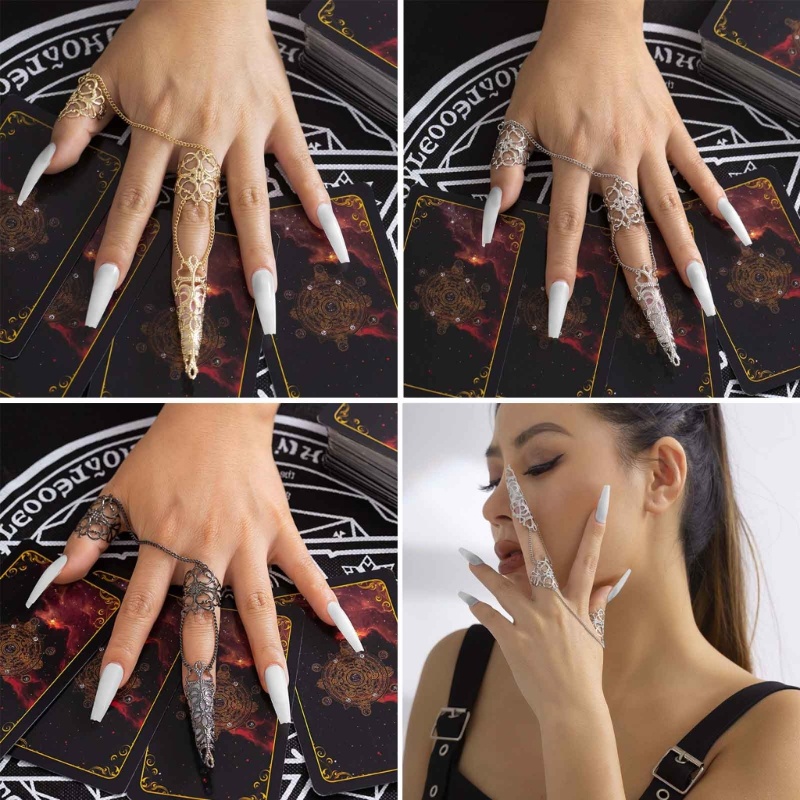 Xiangbao Finger Nail Ring Knuckle-Finger Armour-Cover Tip Nail-Cap Loop Ring Women