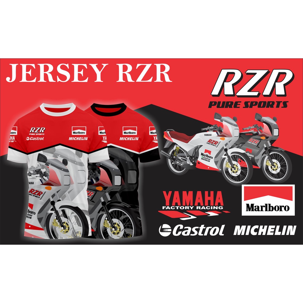 CUSTOM FULL PRINT JERSEY YAMAHA RZR 135 LIMITED MARLBORO