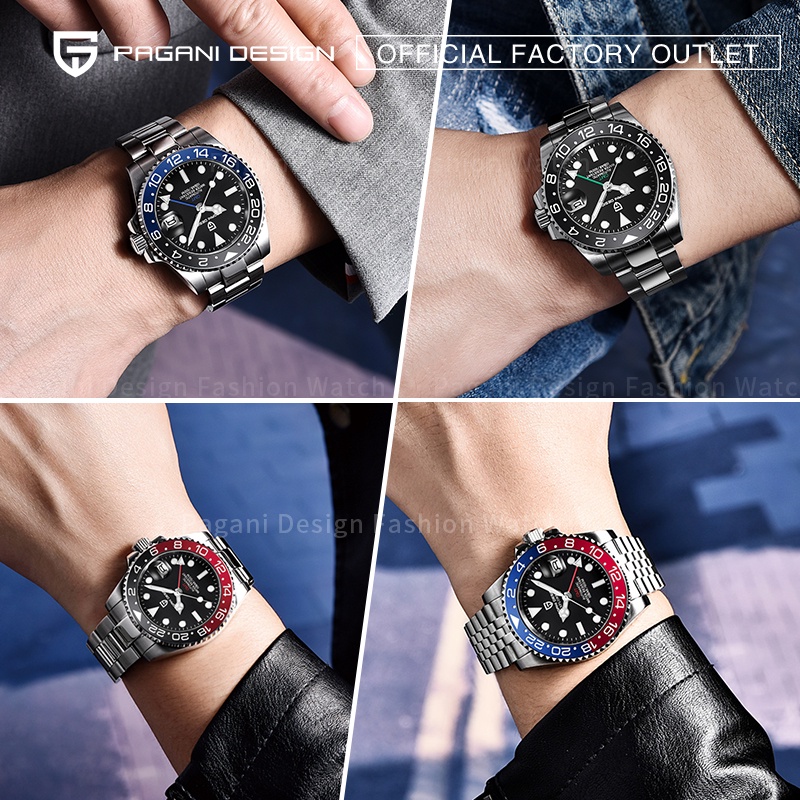 V3 PAGANI DESIGN ใหม่ NH34 นาฬิกาข้อมืออัตโนมัติ สายเซรามิค กระจกแซฟไฟร์ 40 มม. กันน้ํา 100 เมตร หรูหรา สําหรับผู้ชาย PD-1662