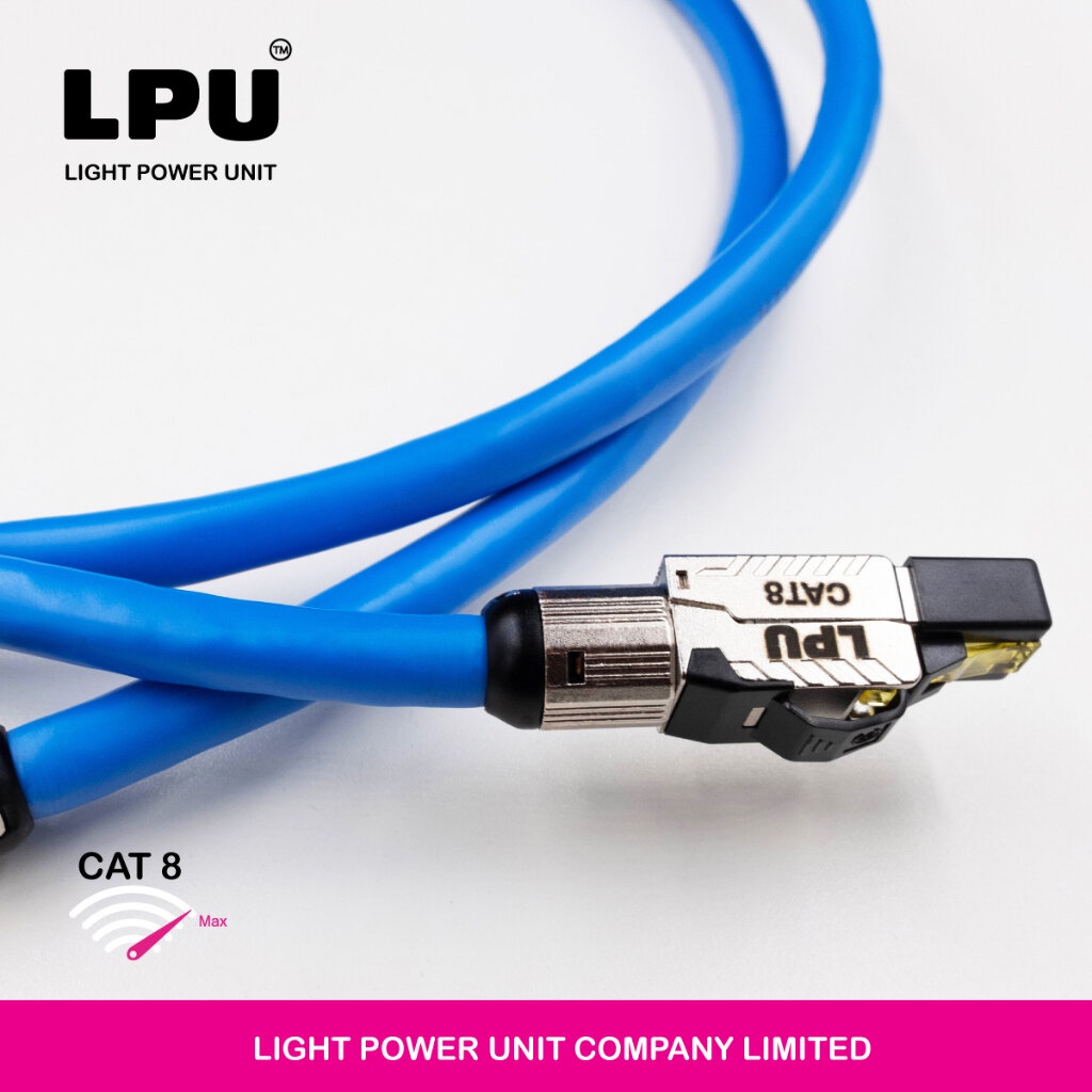 Network Cables & Connectors 1225 บาท LPU สายแลน Cat8 ยาว *** 10-30 เมตร *** 40Gbps 2,000 MHz สำเร็จรูป รุ่น PRO เข้าหัว Alloy ออกใบกำกับภาษีได้ Computers & Accessories