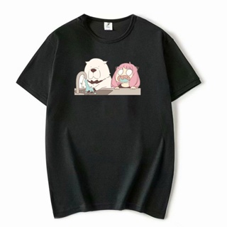 Funny Japan Anime Spy X Family  Kawaii Forger Anya Forger Bond Print TShirt Fashion Cartoon Summer Short Sleeve T-s_05