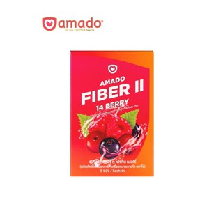 Amado FIBER ll - อมาโด้ ไฟเบอร์ ทู 1 กล่อง ( 5 ซอง )