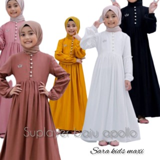 Sara MAXY DRESS 3 สีกากี ใหม่ล่าสุด วัยรุ่น GAMIS Material Supernova ARSEN DRESS ไซซ์ S M L XL แฟชั่น มุสลิม สไตล์พื้นฐาน วัยรุ่น GAMIS VIRAL