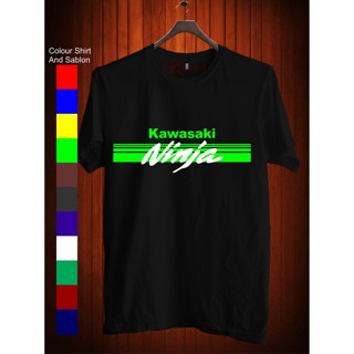 Kawasaki NINJA STRIP/COMBED 30S/DISTRO/ ผู้ชาย ผู้หญิง/