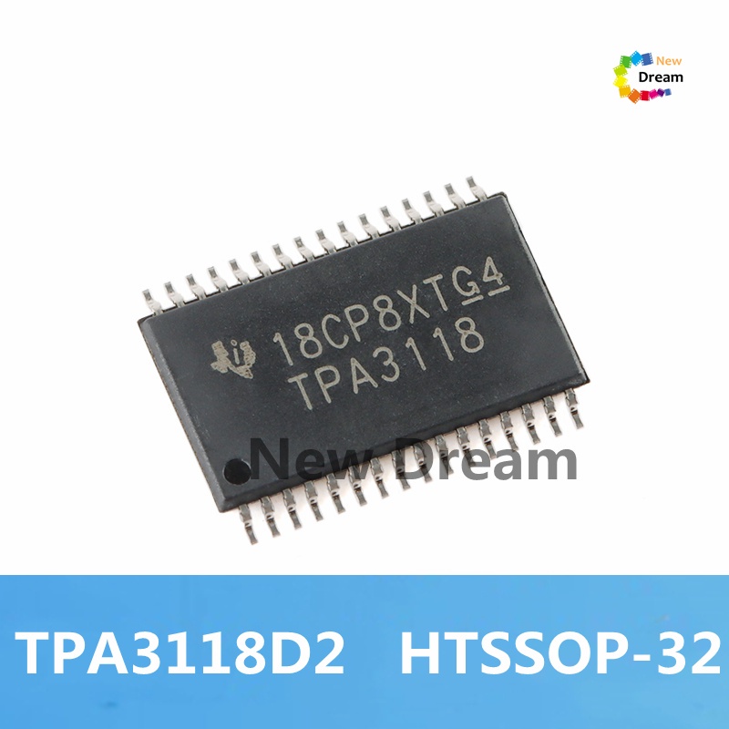 ชิปวงจรรวมเครื่องขยายเสียง TPA3118 TPA3118D2DAPR TPA3118D2DAP HTSSOP32 SMD Mono Class-D 1 ชิ้น