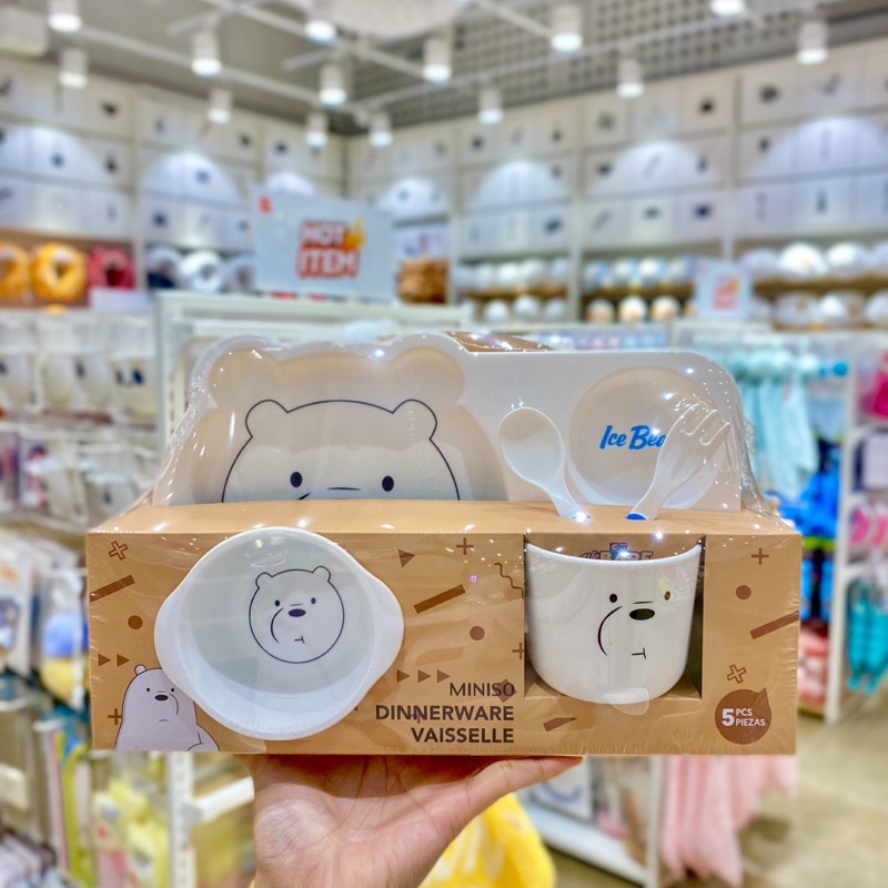 Miniso ชุดถ้วยจานน้องหนู We Bare Bears Collection Dinnerware Set (5 pcs)