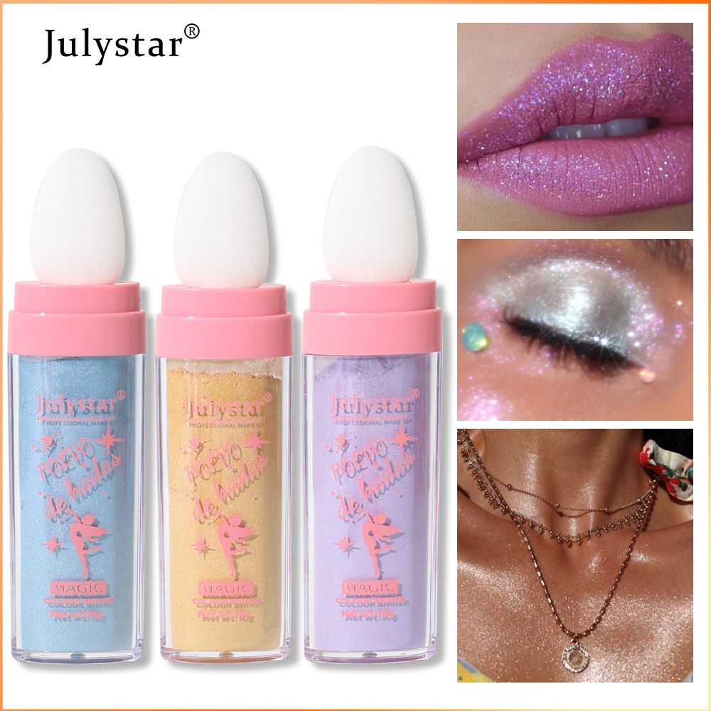 Julystar Polvo De Hadas Shimmering Highlighter Powder High Gloss Powder