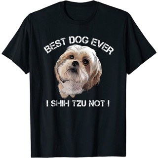 ใหม่ เสื้อยืดลําลอง ผ้าฝ้าย แขนสั้น พิมพ์ลายสุนัข Shih Tzu ของขวัญวันเกิด แฟชั่นสําหรับผู้ชาย