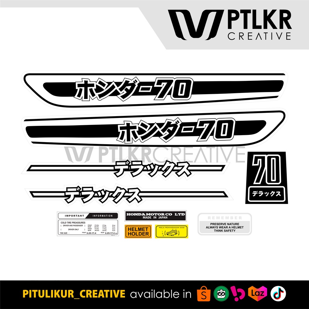 สติ๊กเกอร์ Honda C70 Japan II
