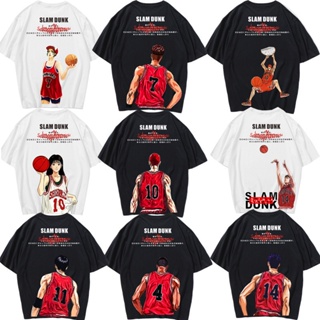 Summer anime slam dunk T-shirt mens short-sleeved basketball clothing sports cotton clothes_09