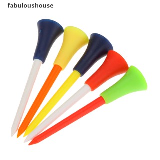 [fabuloushouse] ใหม่ พร้อมส่ง ที่ตั้งลูกกอล์ฟ พลาสติก 83 มม. หลากสี ทนทาน 50 ชิ้น ต่อถุง