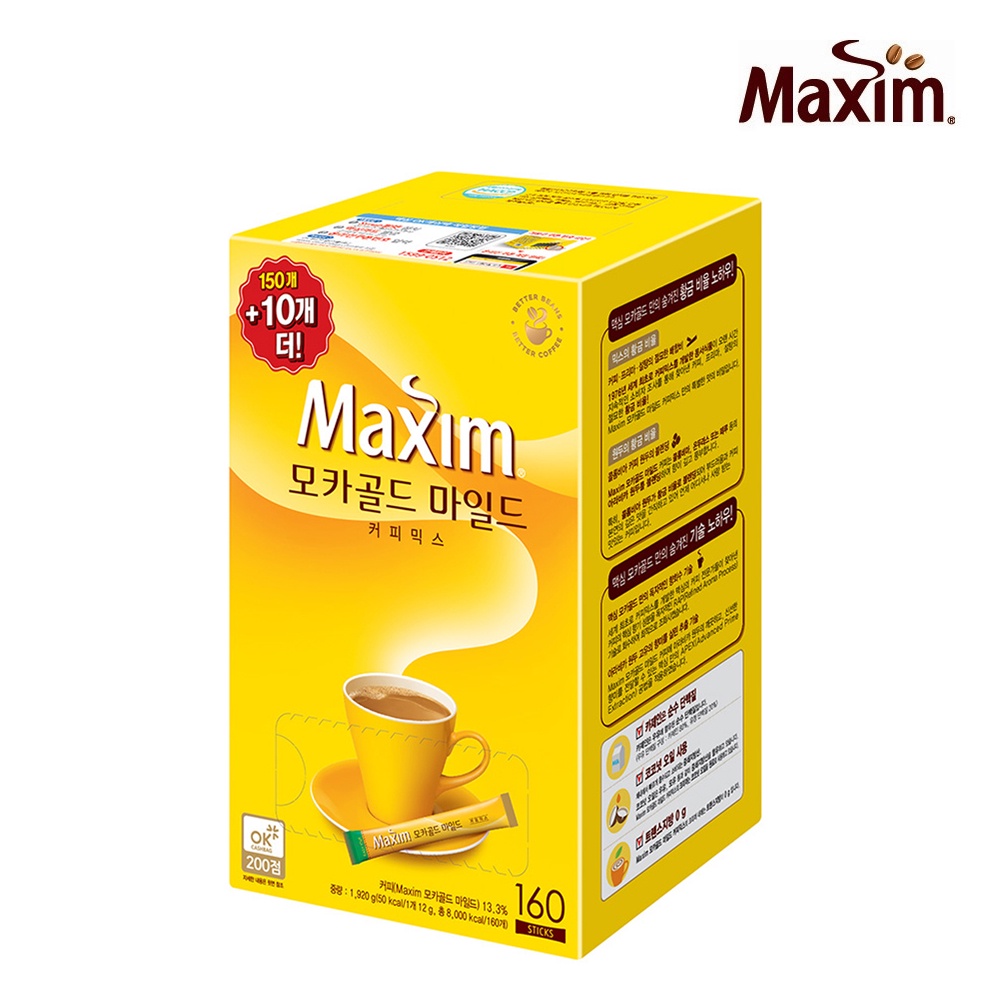 [Maxim] Mocha Gold Mild Coffee Mix 5/10/20T (12 กรัมต่อชิ้น) / กาแฟสําเร็จรูป ขายดีที่สุดในเกาหลี / 