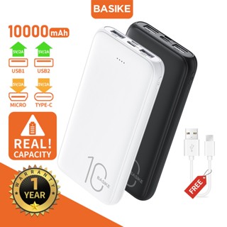 BASIKE แบตสำรอง 10000nAh Powerbank เอาต์พุต USB For iP Android HUAWEI Xiaomi PT62&amp;PF23