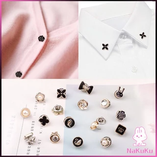 NKK กระดุมผ้าพันคอ กระดุมติดคอเสื้อ ชุดละ 10 ชิ้น Fashion Accessories