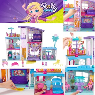 บ้านตุ๊กตาหลังใหญ่Polly Pocket Poppin Party Pad is a Transforming Playhouse 24นิ้ว ราคา 2,990.- บาท