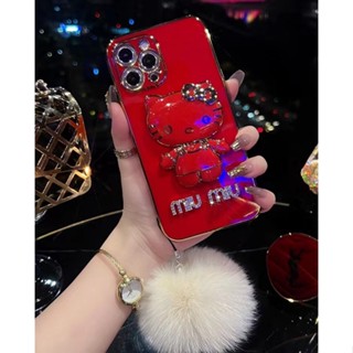 เคสโทรศัพท์มือถือ ประดับพลอยเทียม สีแดง แฟชั่น สําหรับ iPhone14 PRO MAX 13 13PRO 13PROMAX 12PRO 12PROMAX 11 PRO MAX XSMAX XS XR