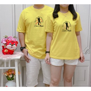 [S-5XL]ผ้าฝ้าย 100% เสื้อยืดคู่รัก พิมพ์ลาย COUPLE ROMANTIC สําหรับผู้ชาย และผู้หญิง