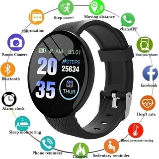 D18 Pro สมาร์ทวอทช์ สําหรับ IOS Android ผู้ชาย ผู้หญิง บลูทูธ ฟิตเนส ติดตาม กีฬา สร้อยข้อมือ อัตราการเต้นของหัวใจ ความดันโลหิต เด็ก สมาร์ทวอทช์