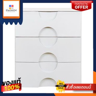 ตู้ลิ้นชักอเนกประสงค์ 3 ชั้น KASSA HOME รุ่น JCP-5803 ขนาด 54 ซม. สีขาว3 Tier Multipurpose Drawer Cabinet  JCP-5803 Size