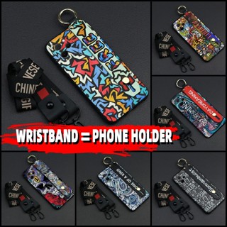 New Cute Phone Case For Huawei Enjoy 50z/Nova Y61 Graffiti cartoon Lanyard Back Cover Kickstand Soft Waterproof Anti-knock