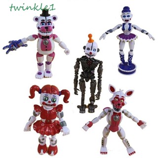 Twinkle1 โมเดลฟิกเกอร์ ลายอนิเมะ Five Nights at Freddys Funtime Bonnie Rabbit ขยับข้อต่อได้ ของเล่นสําหรับเด็ก 5 ชิ้น ต่อชุด