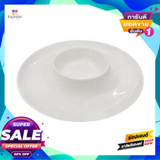 Porcelain จานออเดิร์ฟพอร์ซเลนทรงกลม 2 ช่อง Kasse Home รุ่น Yg14-233D-10 สีครีมround Porcelain Dinner Plate 2 Compartment