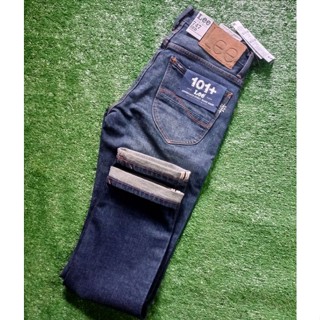 Lee 101+ Zed 747 (ริมแดง) ผ้ายืด เอวกลาง กระบอกเล็ก ทรงเข้ารูป made in Thailand แบรนด์แท้100% ราคาป้าย3290฿