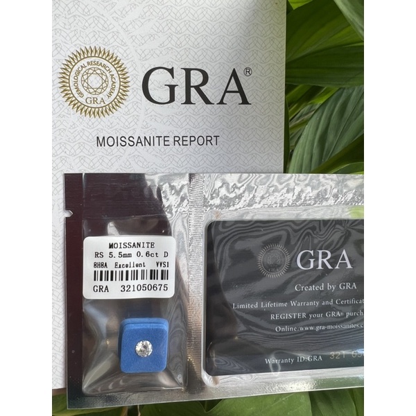 เพชร โมอีส(D Color, VVS) Moissanite Lab Diamond (ขนาด 5.50 มิล )( 1 เม็ด Pieces น้ำหนัก 0.60 กะรัต Carats)