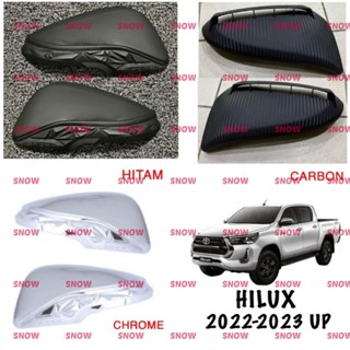 ฝาครอบกระจก โครเมี่ยม สีดํา สําหรับ Hilux 2016 2021 2022 2023