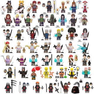 ของเล่นตัวต่อฟิกเกอร์ Akatsuki Itachi Sasuke Naruto Lego Gaara Senju Hashirama ขนาดเล็ก