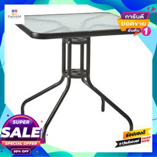 Square โต๊ะกระจกทรงเหลี่ยม รุ่น BISTRO 164.012 สีดำ Square glass table FONTE model BISTRO 164.012 black