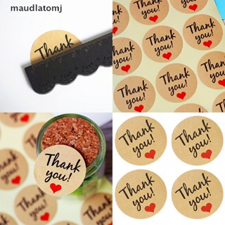 Maud สติกเกอร์กระดาษคราฟท์ ลายหัวใจ Thank You สําหรับตกแต่งเบเกอรี่ 60 ชิ้น