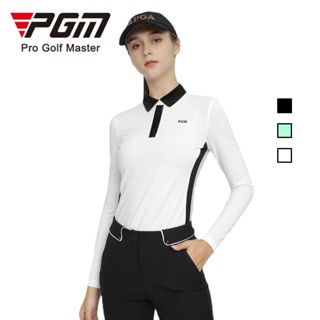 Pgm เสื้อโปโลแขนยาว ผ้านิ่ม ใส่สบาย คุณภาพสูง สําหรับผู้หญิง YF540