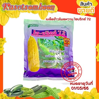 ไฮบริกซ์ 72 เมล็ดพันธุ์ข้าวโพดหวาน 1 กก. ตราแปซิฟิค ฝักใหญ่ หวานนุ่ม เมล็ดกว้างอวบแน่น รากและลำต้นแข็งแรง