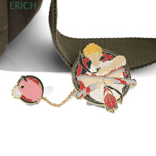 Erich เข็มกลัด รูปการ์ตูนอนิเมะ Denji Makima Aki Hayakawa Lapel Pins เรียบง่าย เครื่องประดับ สําหรับติดกระเป๋าเป้สะพายหลัง เสื้อผ้า