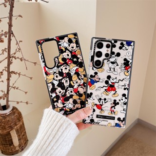 Samsungs23+ S22+ S21+ Ultra 5G TPU เคสนิ่ม เต็มจอ การ์ตูนหนู ใส ป้องกันเต็มรูปแบบ วงกลม สําหรับ Galaxy S เคส