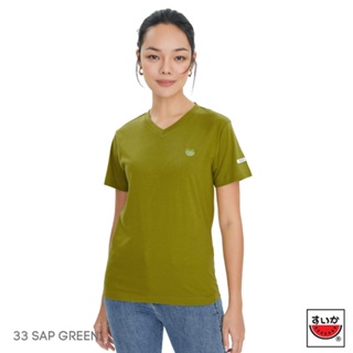 แตงโม (SUIKA) - เสื้อแตงโม ORIGINAL T-SHIRTS คอวี คอกลม สี 33.SAP GREEN