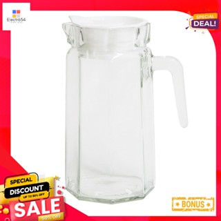 เหยือกน้ำใสทรงเหลี่ยม Withพร้อมฝาSquareJugPlastic Lid1250Ml.