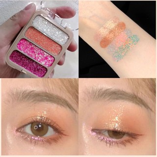 กลิตเตอร์ กากเพชร 4 สี ทาตา ทาหน้า 4D Shimmer Palette HLLR