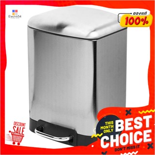 SQUARE ถังขยะเหยียบเหลี่ยม ACCO SOFT CLOSE ขนาด 6L สีเงินSQUARE DUSTBIN PEDAL ACCO SOFT CLOSE 6L SILVER