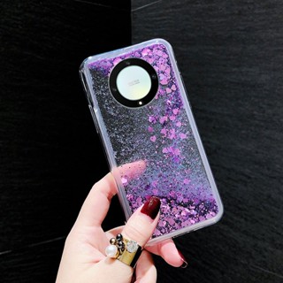 ใหม่ เคสโทรศัพท์มือถือแบบนิ่ม ใส มีทรายไหล แต่งกลิตเตอร์ ระยิบระยับ แฟชั่น สําหรับ Huawei HONOR X9a 5G 2023 HONORX9a HONORX9a