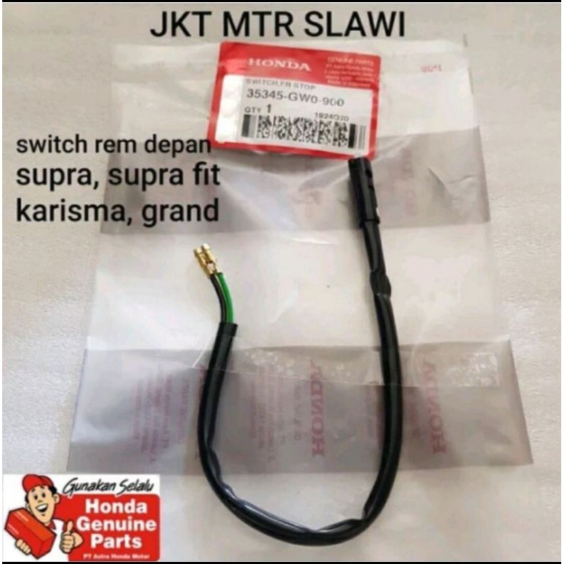 35345-GWO-900 สวิทช์ fr stop switch เบรคหน้า supra karisma supra fit grand ori honda ahm original ho