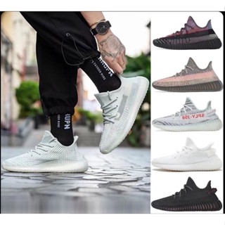 Addas Yeezy Boost 350 V2 coconut letter gypsophila รองเท้าวิ่ง สําหรับผู้ชายและผู้หญิง d6k2