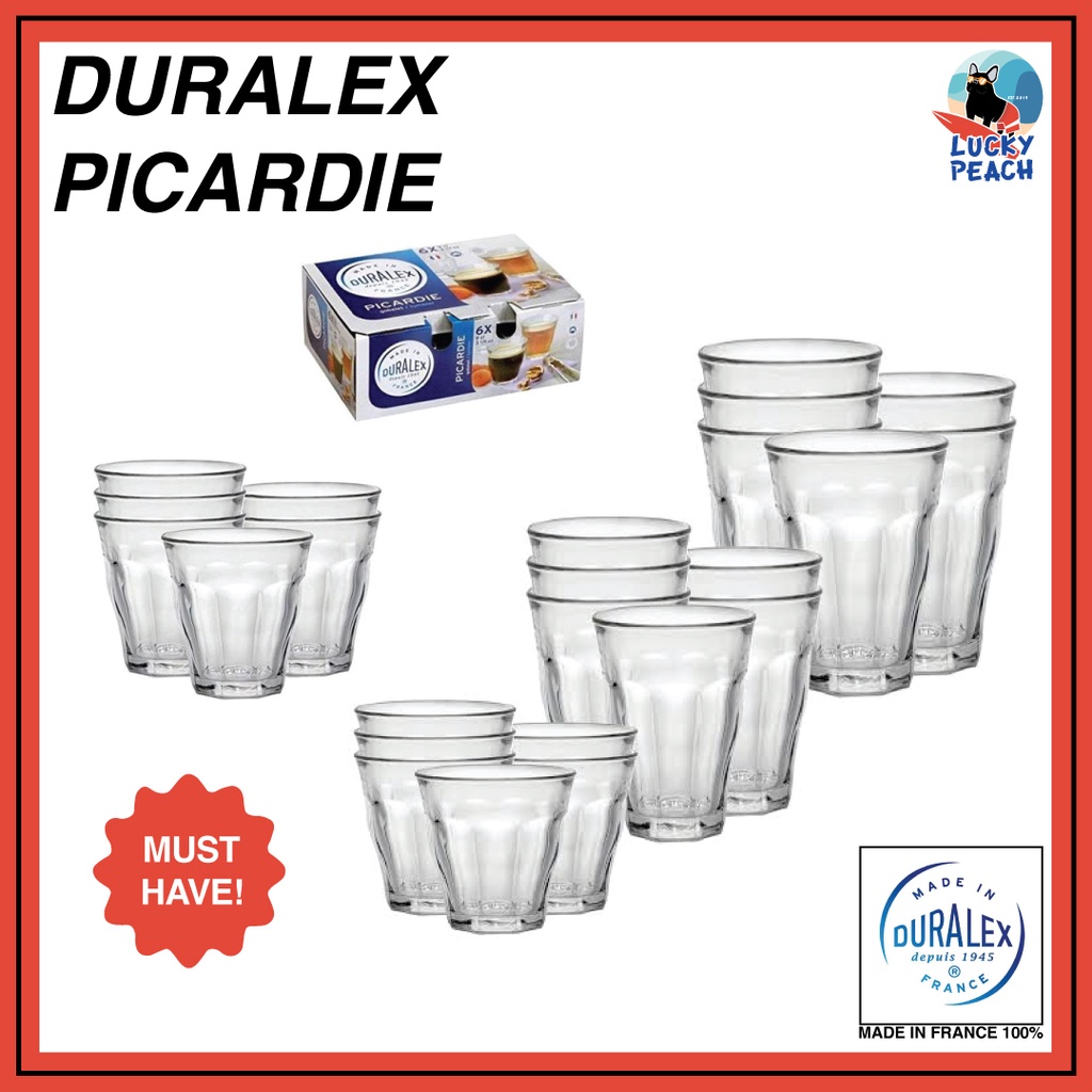 โล๊ะจนกว่าสินค้าจะหมด (แบ่งขาย) DURALEX Picardie แก้วมีสไตล์ มีหลายไซต์ สินค้าของแท้จากฝรั่งเศส