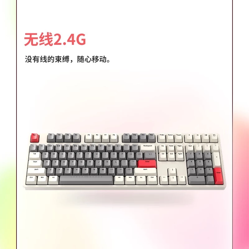 ikbc Time Grey คีย์บอร์ดไร้สาย Mechanical Keyboard Cherry Switch thumbnail 5