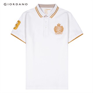 GIORDANO เสื้อโปโลผู้ชาย แขนสั้น - Mens UNION JACK Polo 01010322