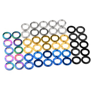 Wanyifa 10Pcs M4 M5 M6 M8 M10 Titanium Flat Washer DIN912 Titanium Spacer for Bicycle Motorcycle Parts