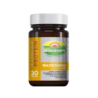 Banner Multivitamins+Zinc แบนเนอร์ มัลติวิตามิน พลัส ซิงค์ 30 เม็ด