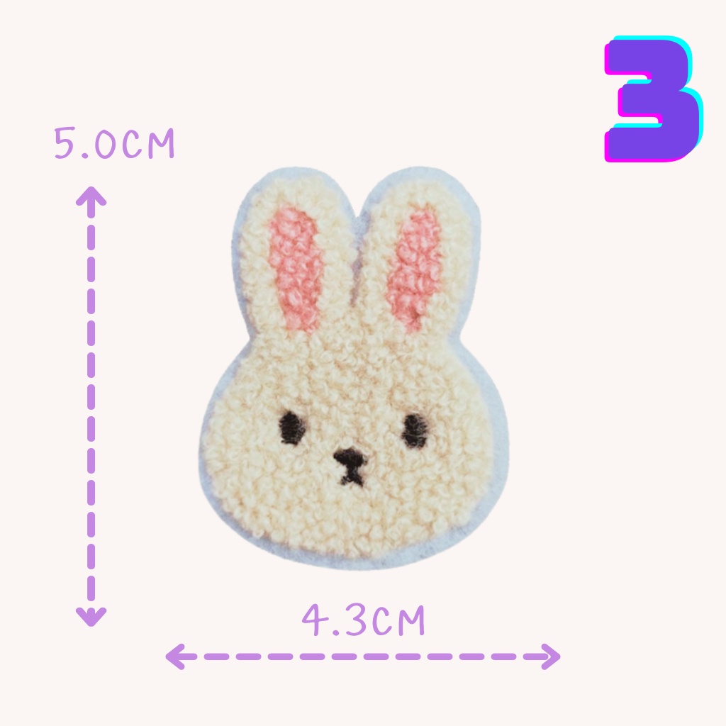 10บาททุกชิ้น  DIY:ตัวรีดติดเสื้อ ตัวรีด กระต่าย หมี แมว ขนปุย ใช้เตารีดรีดติดลงผ้าได้เลยง่ายมากๆๆๆค่ะ